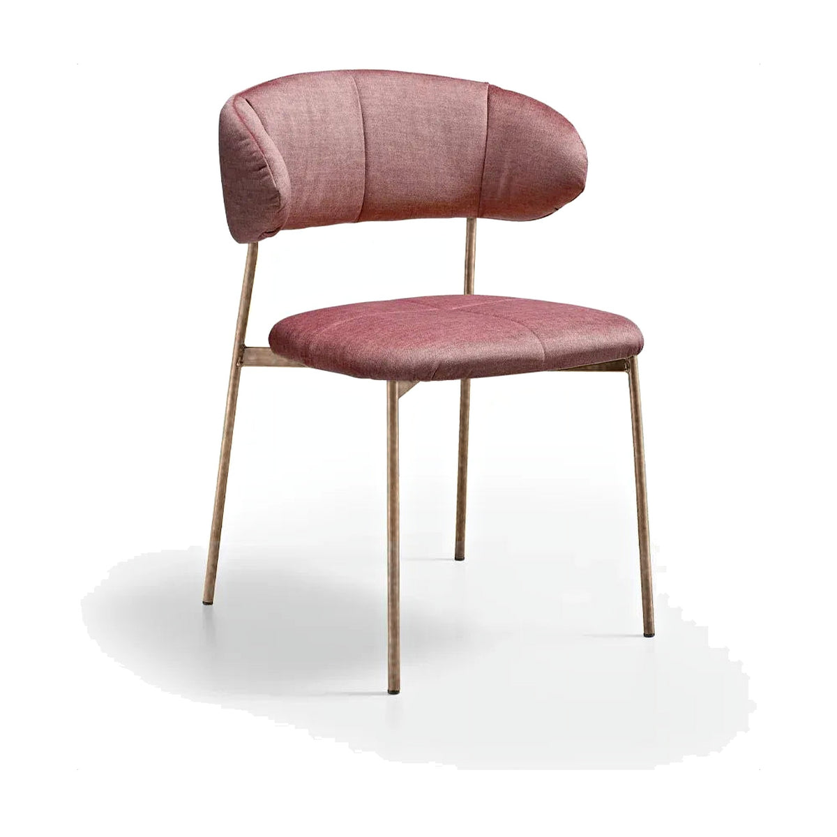 Dining Chair Blom – Bronze Brushed – Front View on White