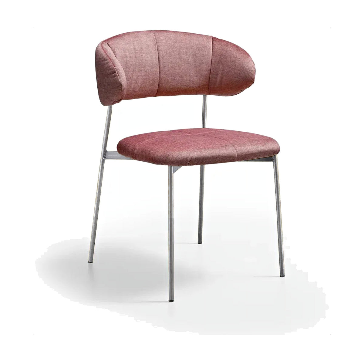 Dining Chair Blom – Iron Effect Metal – Front View on White