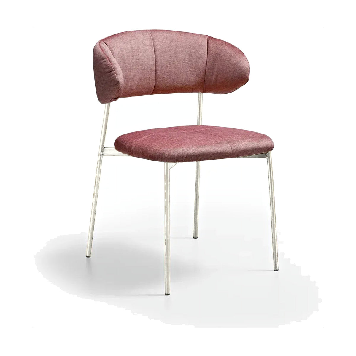 Dining Chair Blom – White Lacquered – Front View on White