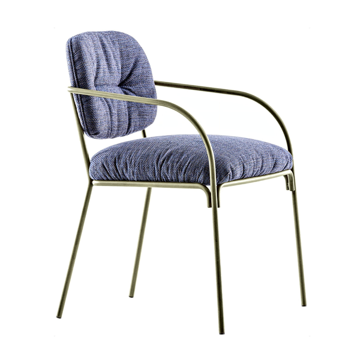Dining Chair Divina P – Green Lacquered – Front View on White