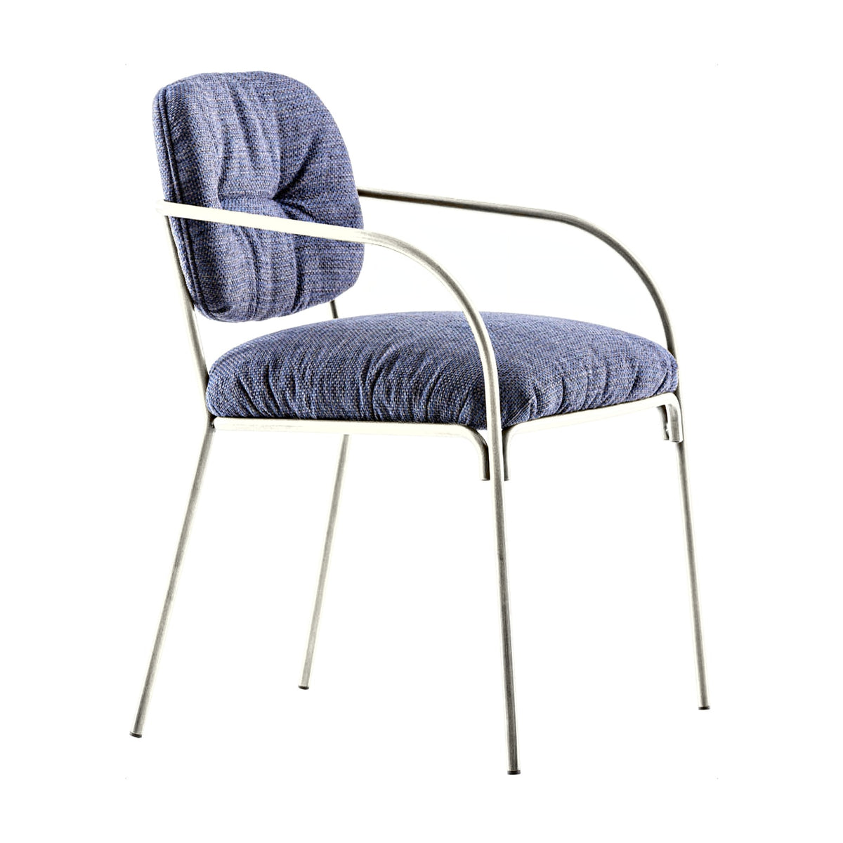 Dining Chair Divina P – White Lacquered – Front View on White