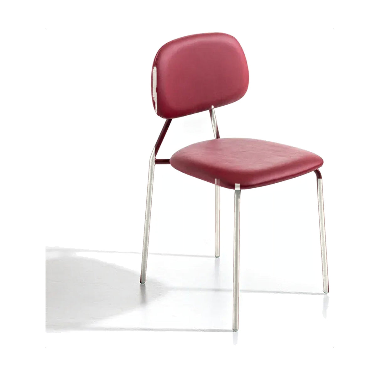 Dining Chair Sky – White Lacquered – Front View on White
