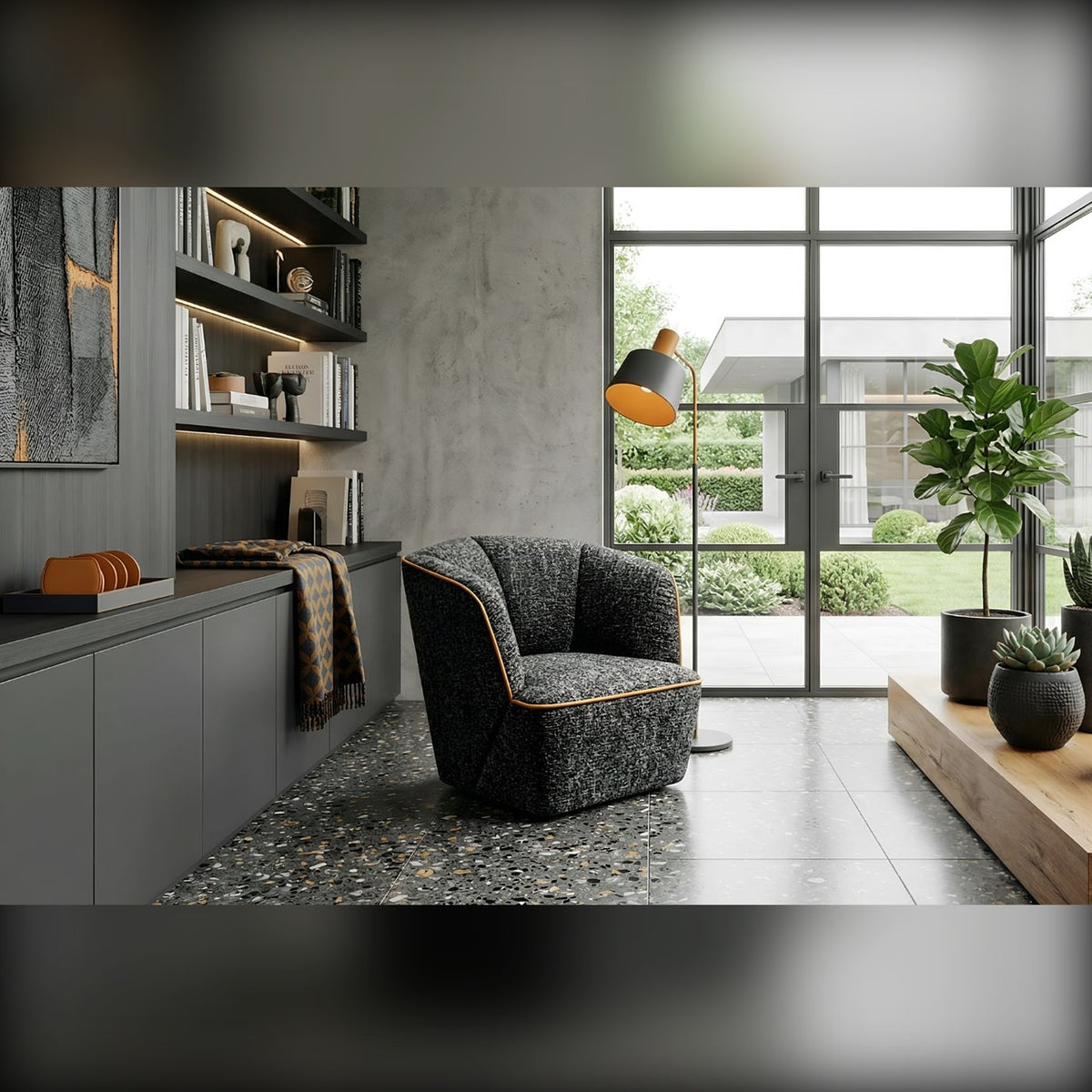 Nebula Domestica – Lifestyle – In a Modern Living Room with Large Windows