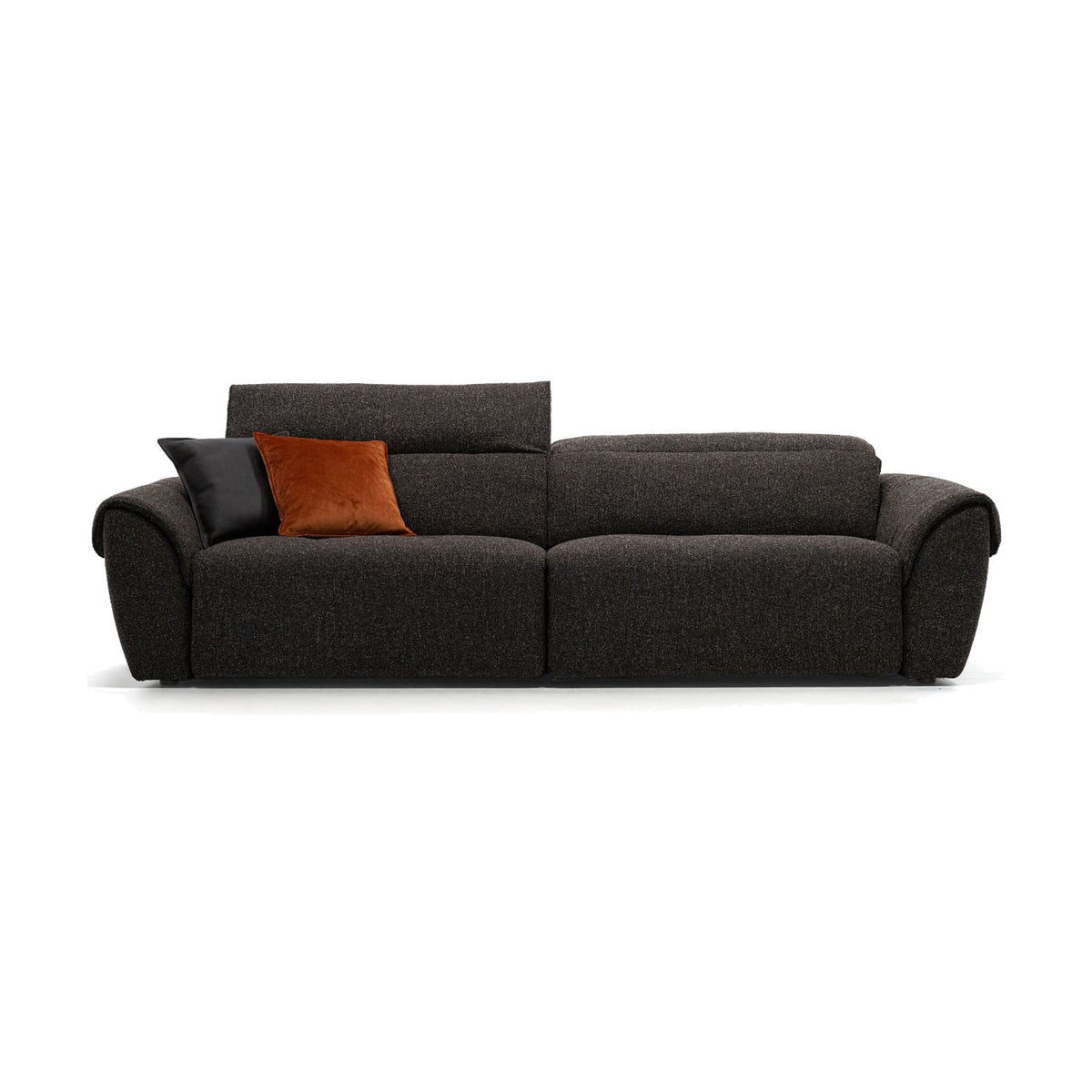 Egoitaliano Noks 2-Seater Sofa Charcoal Fabric Domestica – Side Angle View