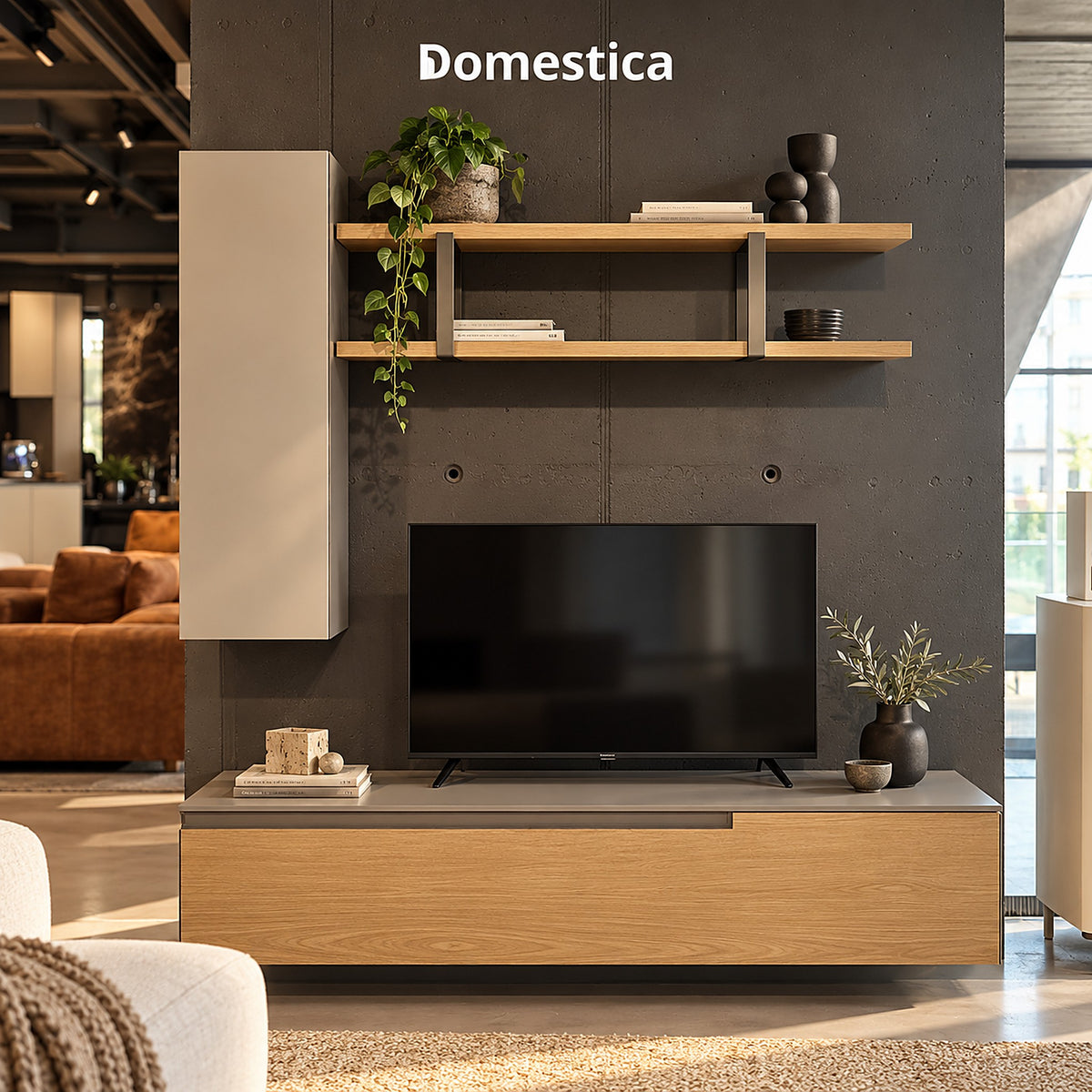 TV Unit ORME Grey and Oak Domestica – Lifestyle Living Room