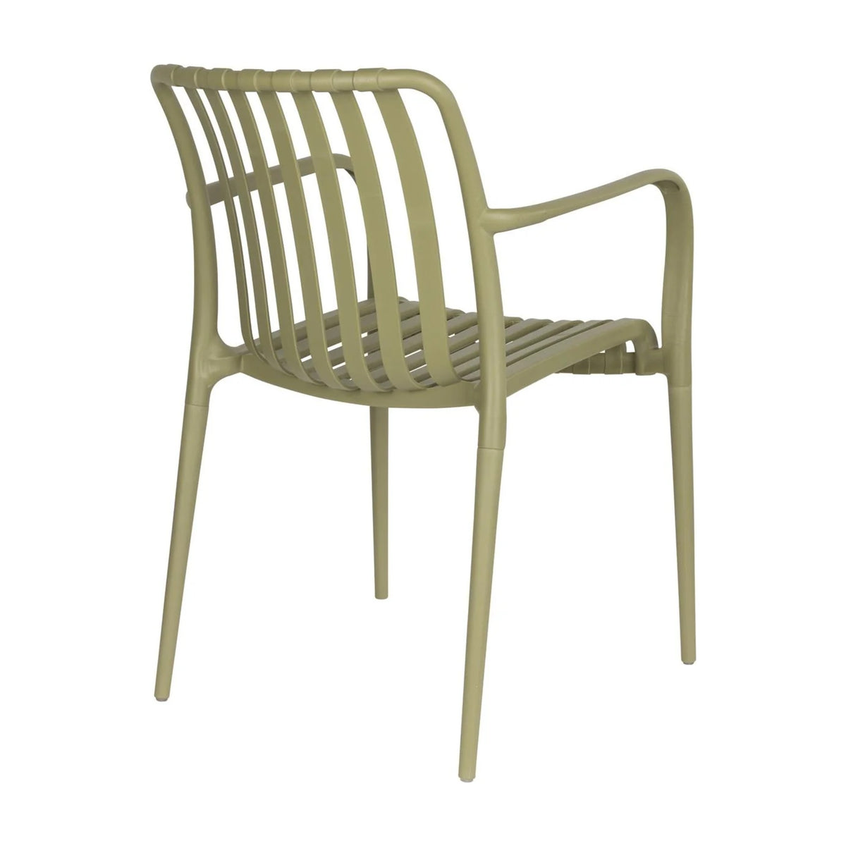 Outdoor Chair Amae Green Domestica – Back Three Quarter View on White