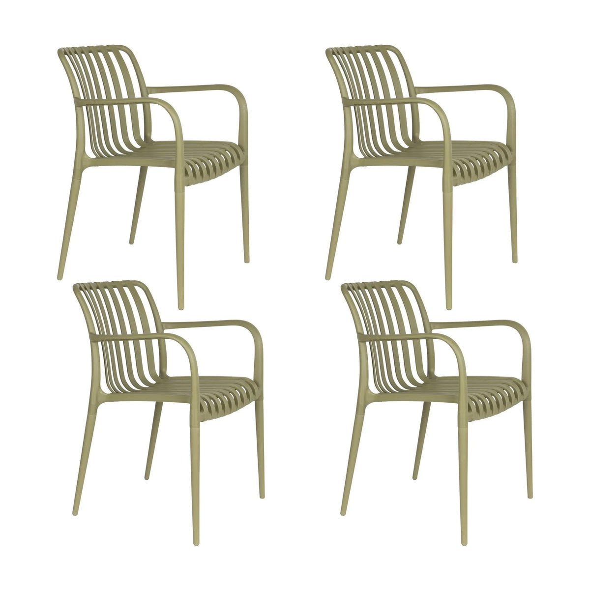 Outdoor Chair Amae Green Domestica – Shown in a Set of Four