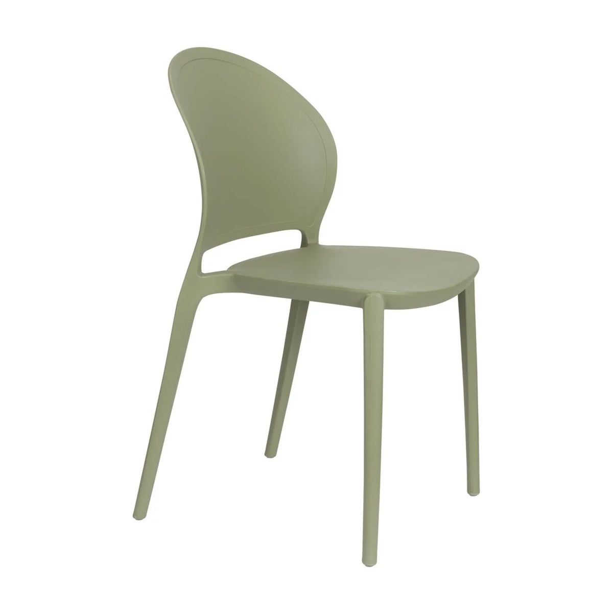 Outdoor Chair Sjoerd Green Domestica – Three Quarter View on White