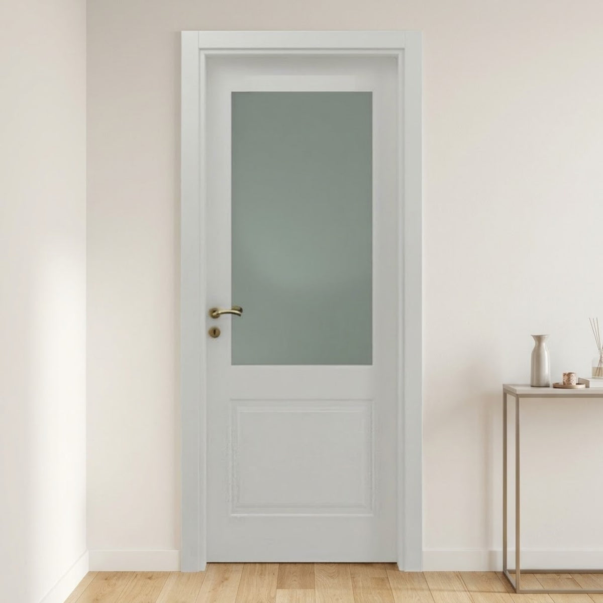 Paula Door Domestica – Lifestyle Hallway (Tulip, sprayed white)