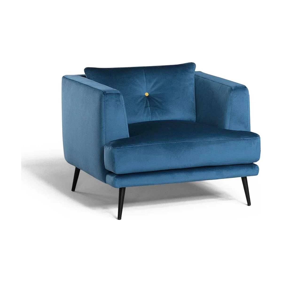 Armchair Sophia Dark Blue Domestica – Three Quarter View on White