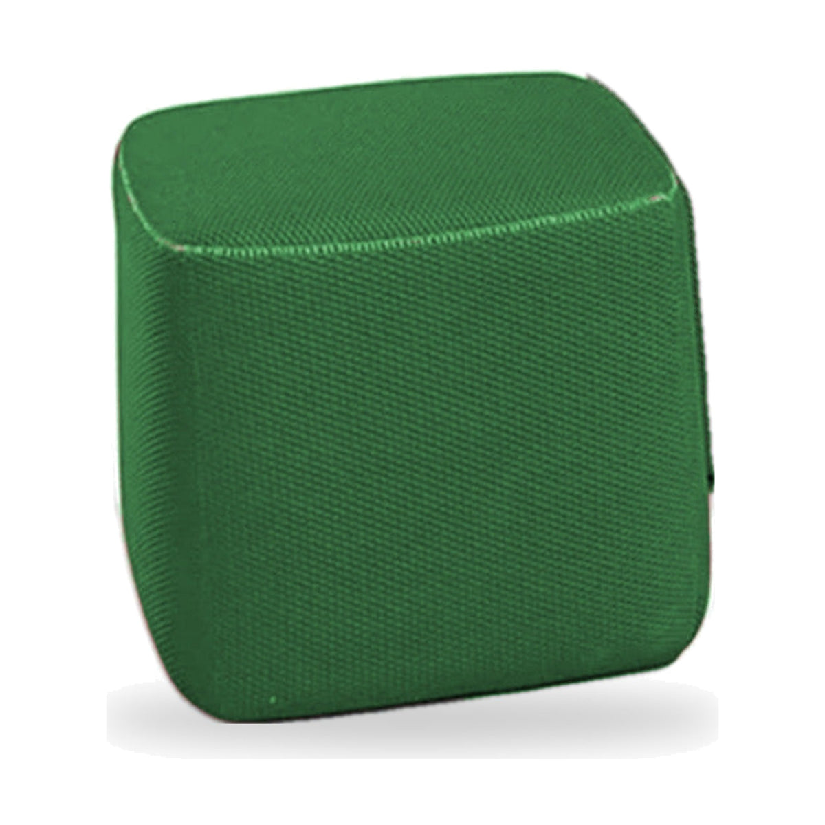 Pouf Flower Green Domestica – Front View on White – Colour Digitally Matched