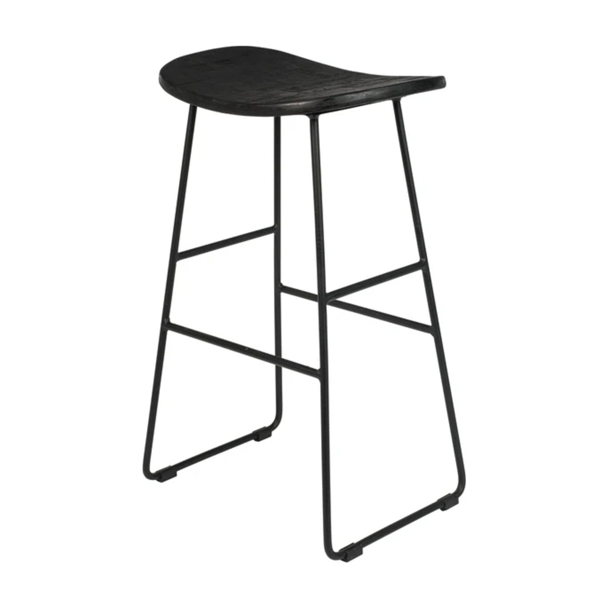 Counter Stool Tangle Black Domestica – Three Quarter View on White