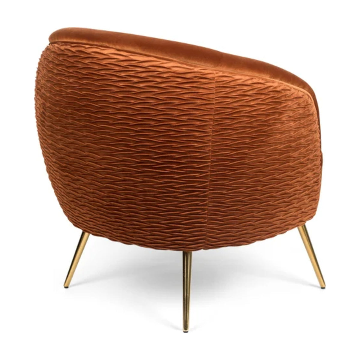 Lounge Chair So Curvy Orange Domestica – Back Three Quarter View