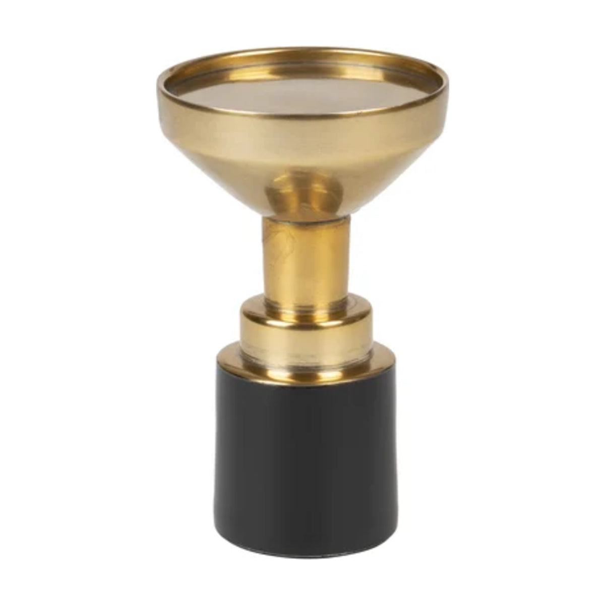 Candle Holder Glam Black S Domestica – Front View on White