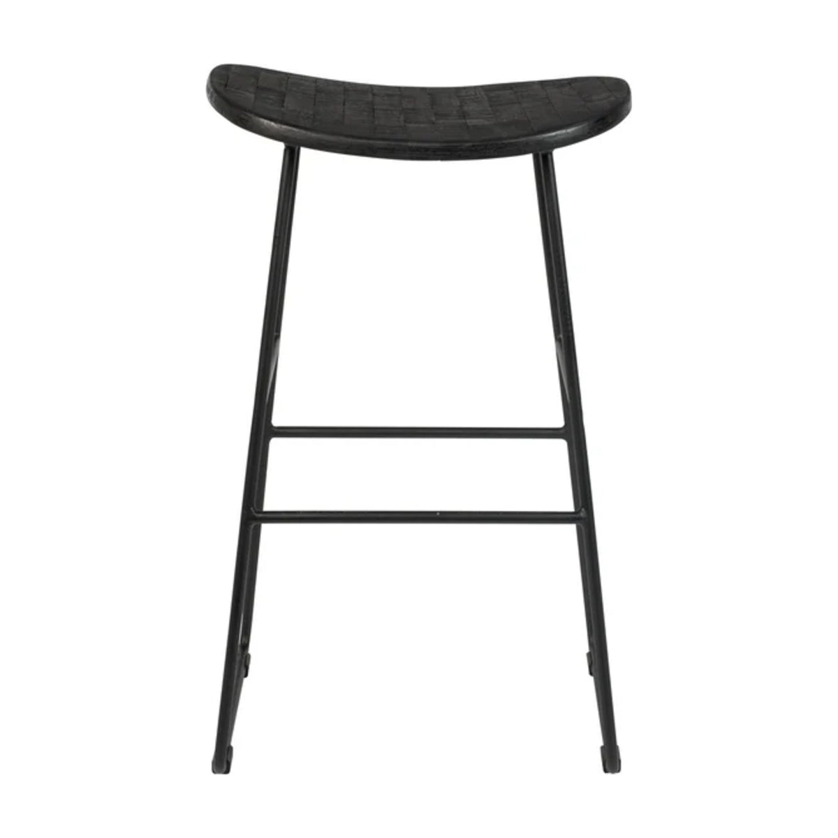 Counter Stool Tangle Black Domestica – Back View on White