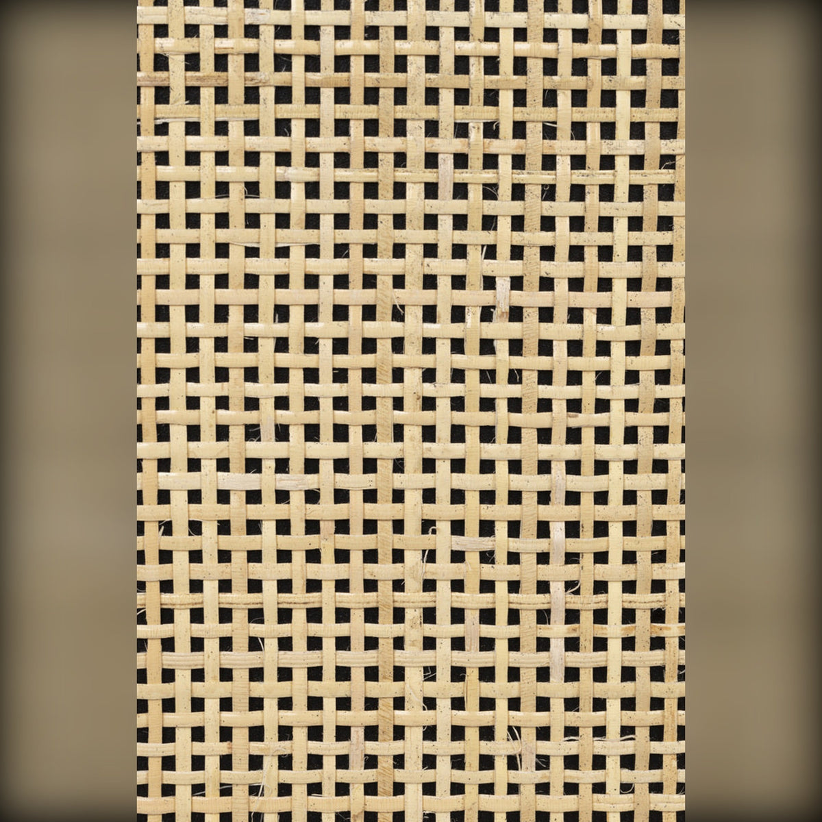 Cabinet Guuji High 2 Doors Black Domestica – Rattan Webbing Close-up