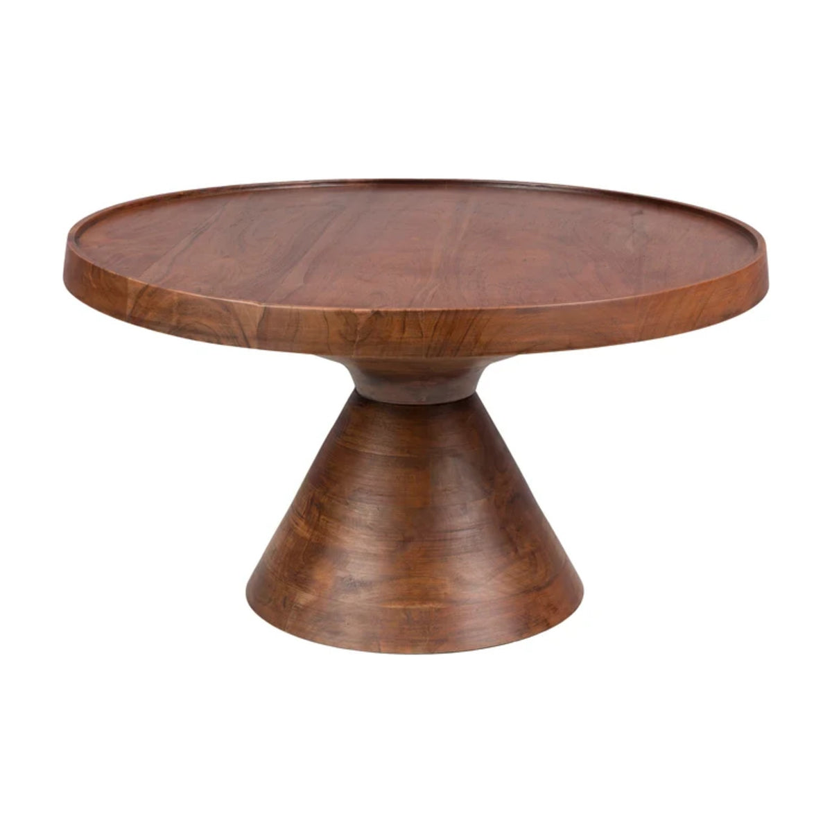 Coffee Table Floss Walnut Domestica – Front View on White