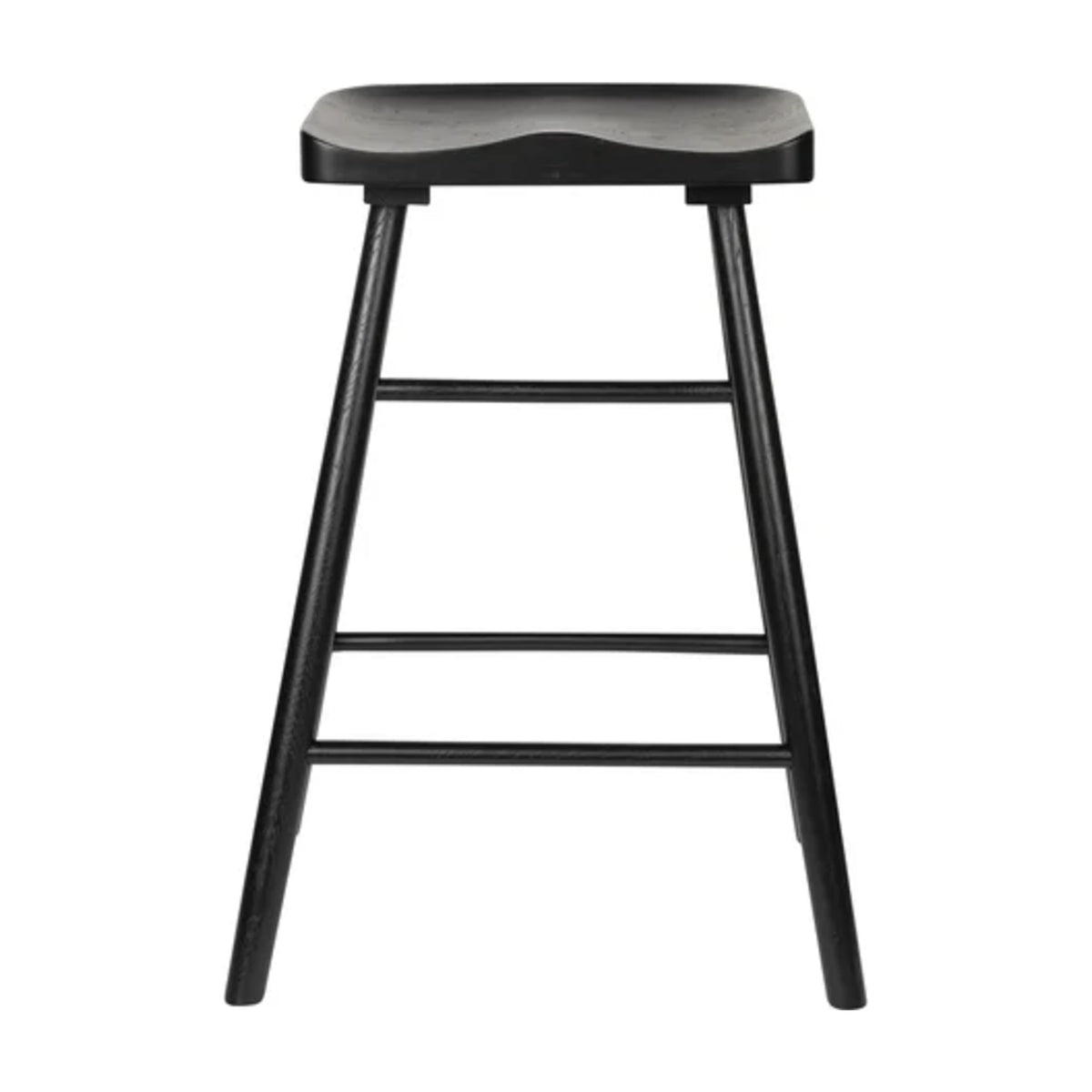 Counter Stool Vander Black Domestica – Back View on White