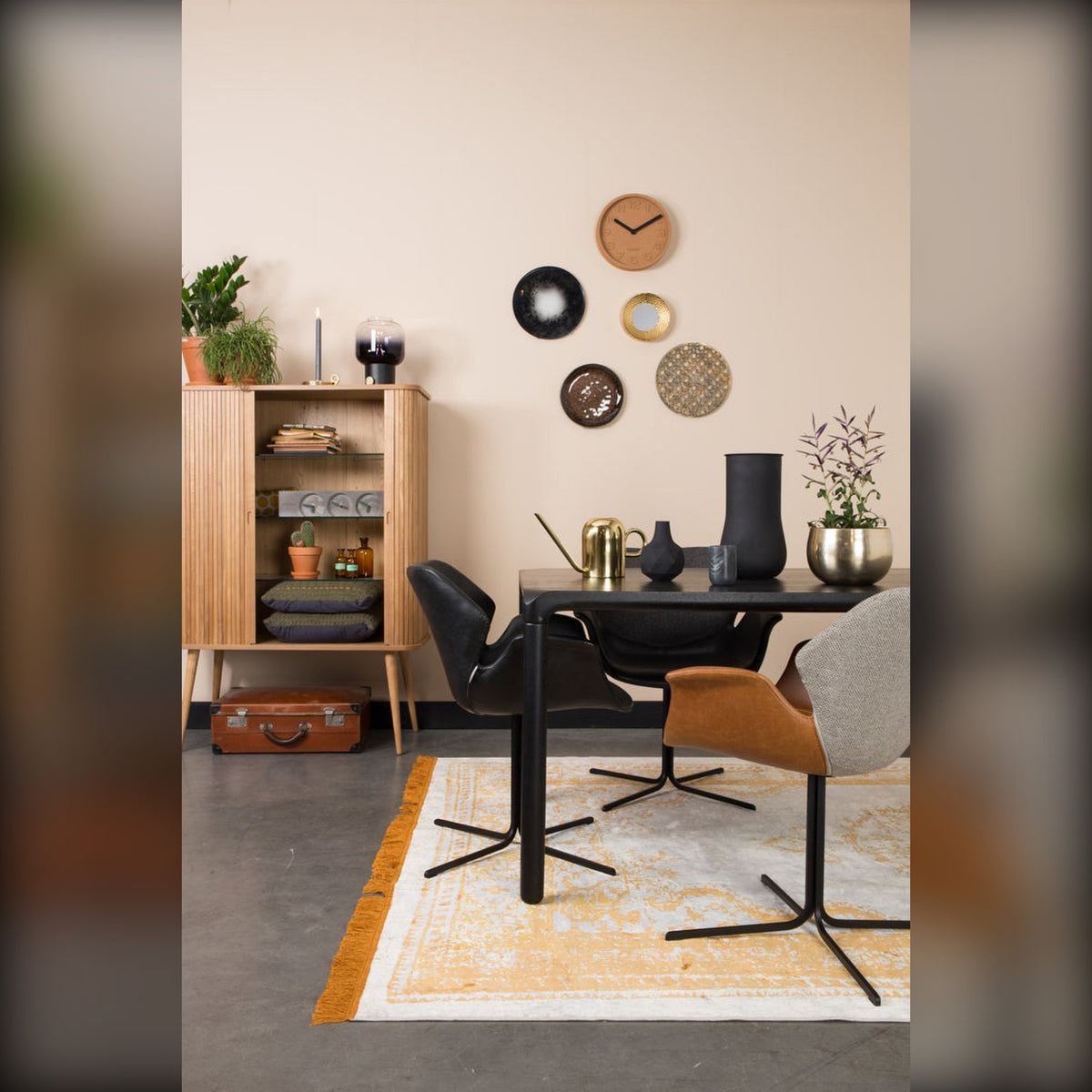 Cabinet Barbier Natural Domestica – Lifestyle – Home Office with Desk and Shelving