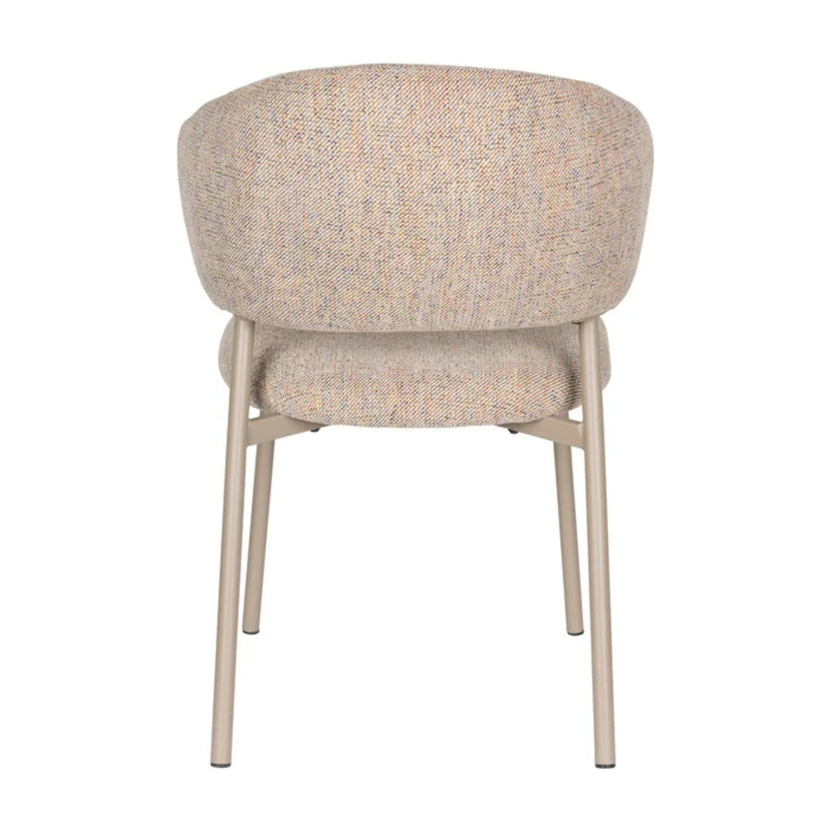 Dining Chair Jasmine Light Multicolour Domestica – Back View on White