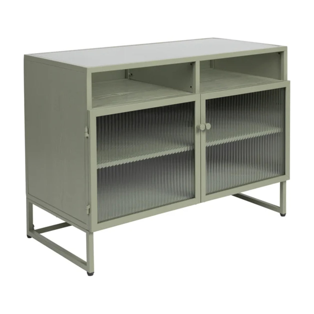 Cabinet Herbe Medium Green Domestica – Three Quarter View on White