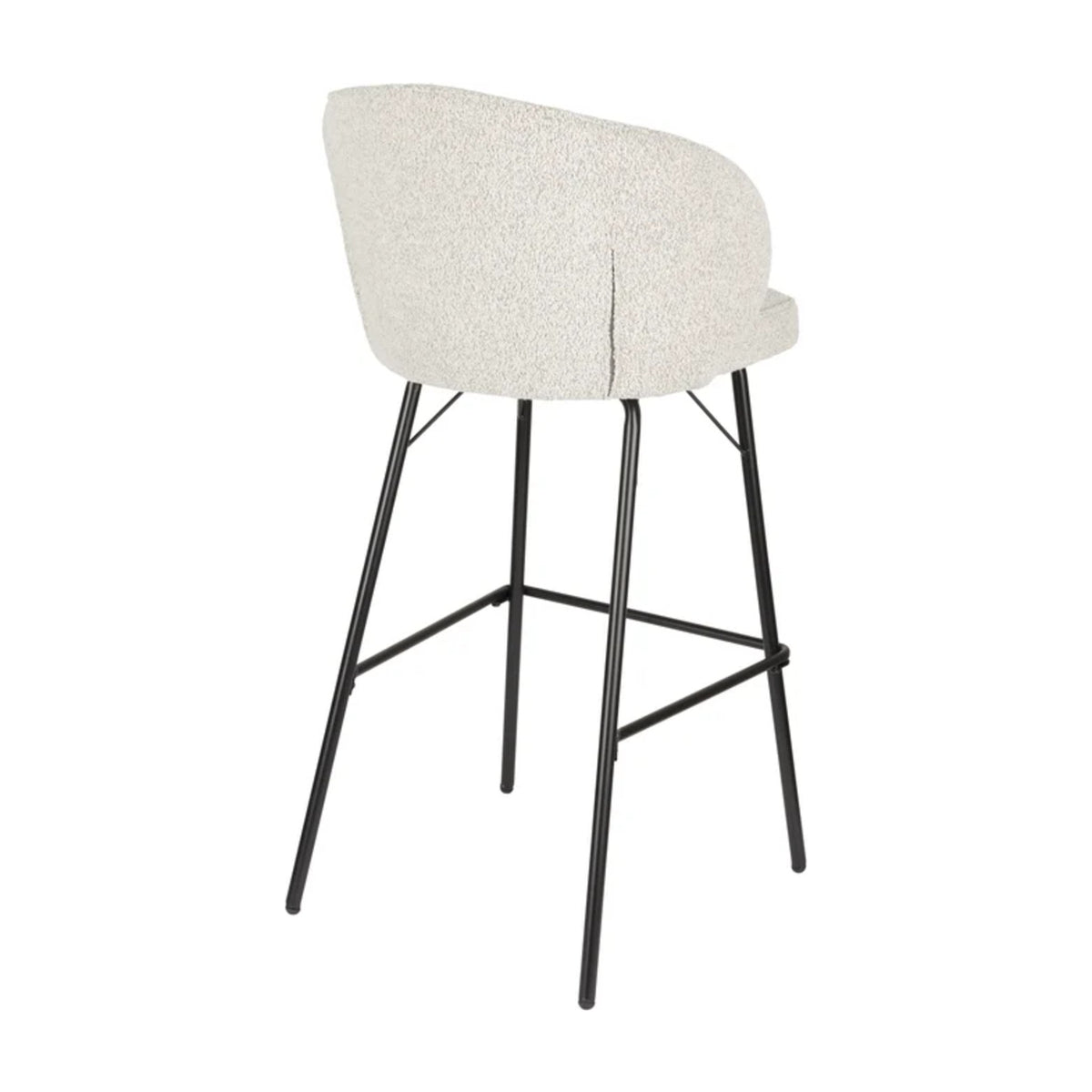 Barstool Joa Beige Domestica – Back Three Quarter View on White