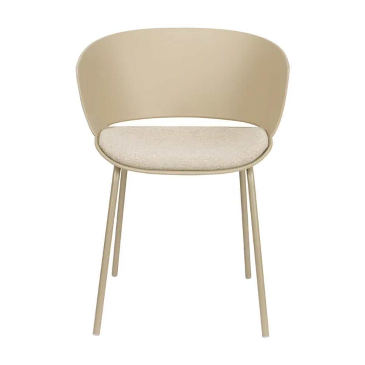Dining Chair Jessica Beige Domestica – Front View on White