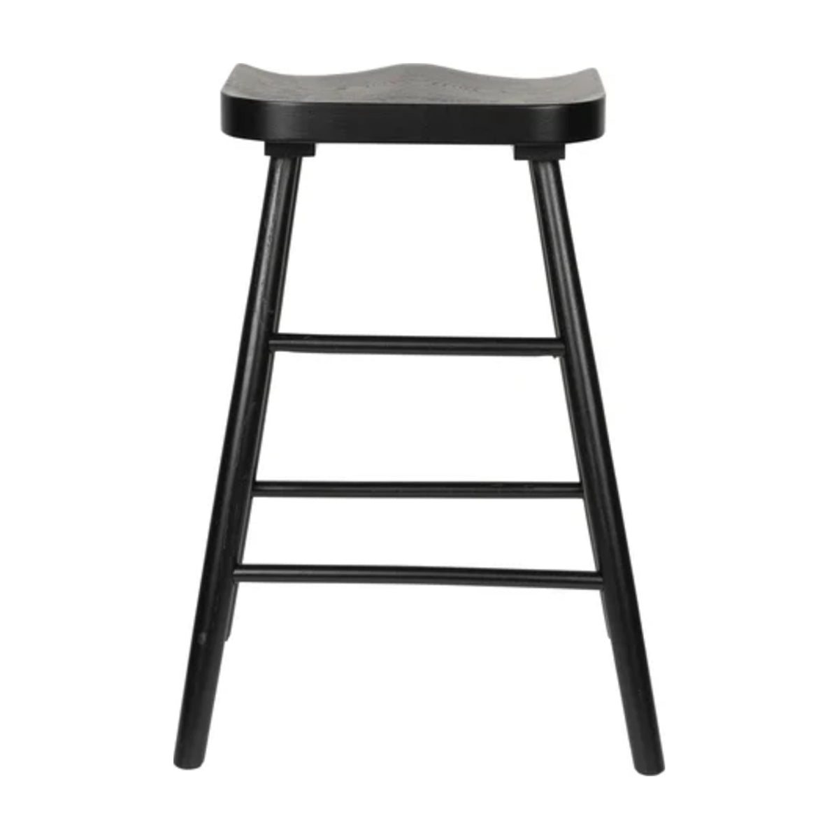 Counter Stool Vander Black Domestica – Front View on White