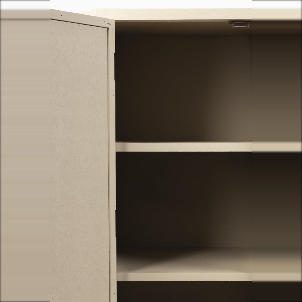 Cabinet Amaya Low 2 Doors Beige Domestica – Open Door Interior Shelves