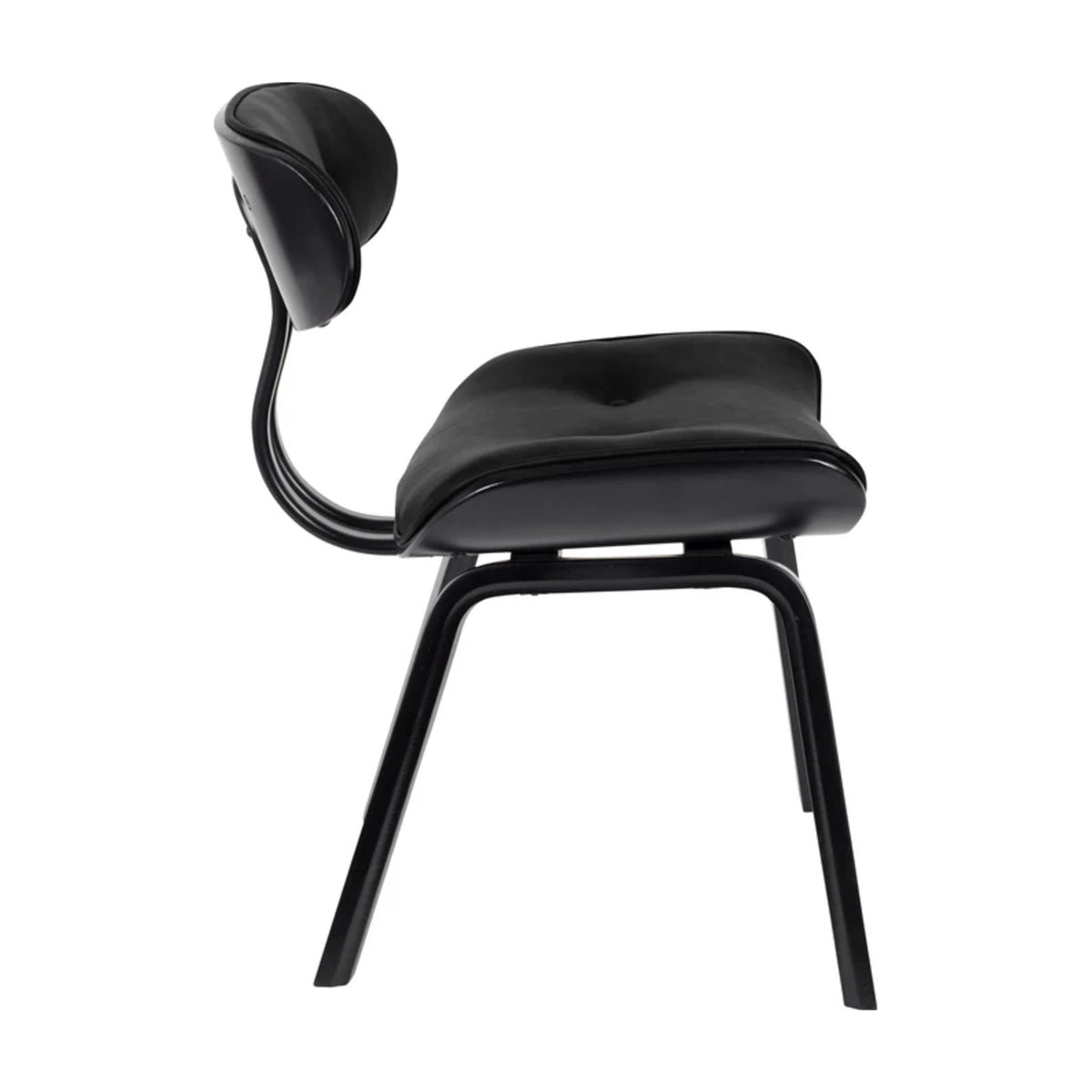 Dining Chair Blackwood Black Domestica – Side View on White