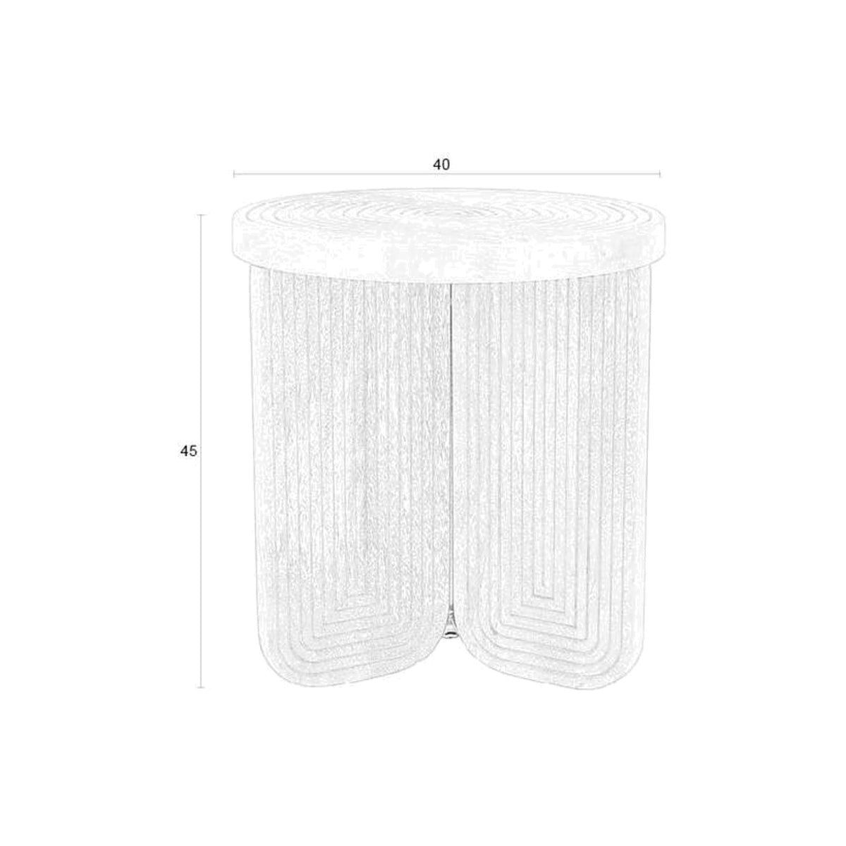 Side Table Maeze Domestica – Dimensions Drawing