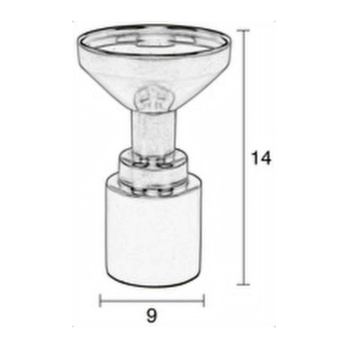 Candle Holder Glam Black S Domestica – Dimensions Drawing