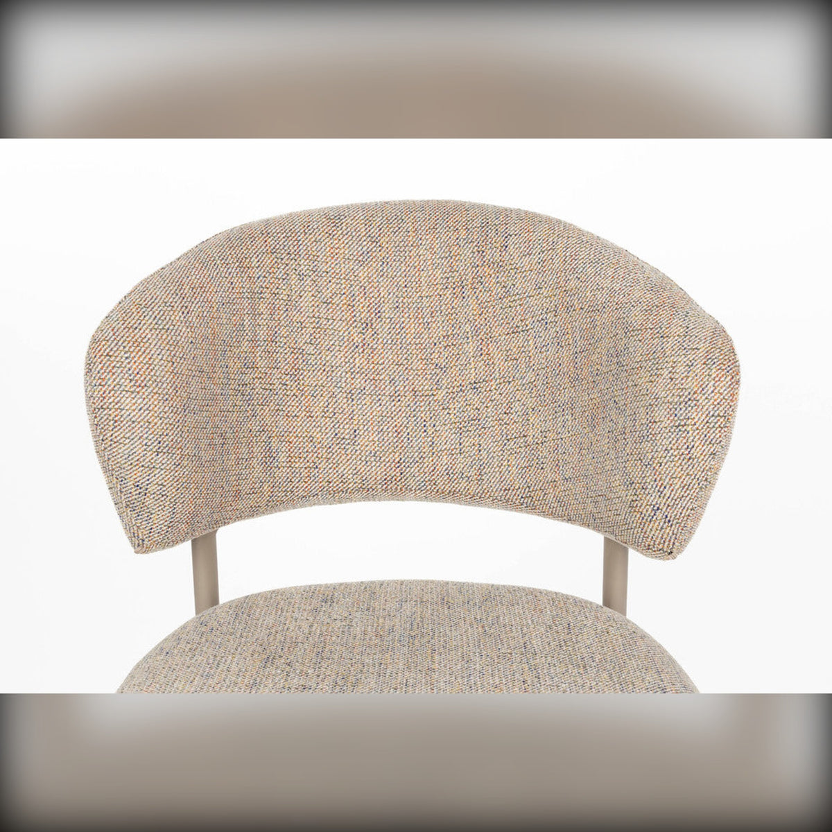 Dining Chair Jasmine Light Multicolour Domestica – Curved Backrest Close-up