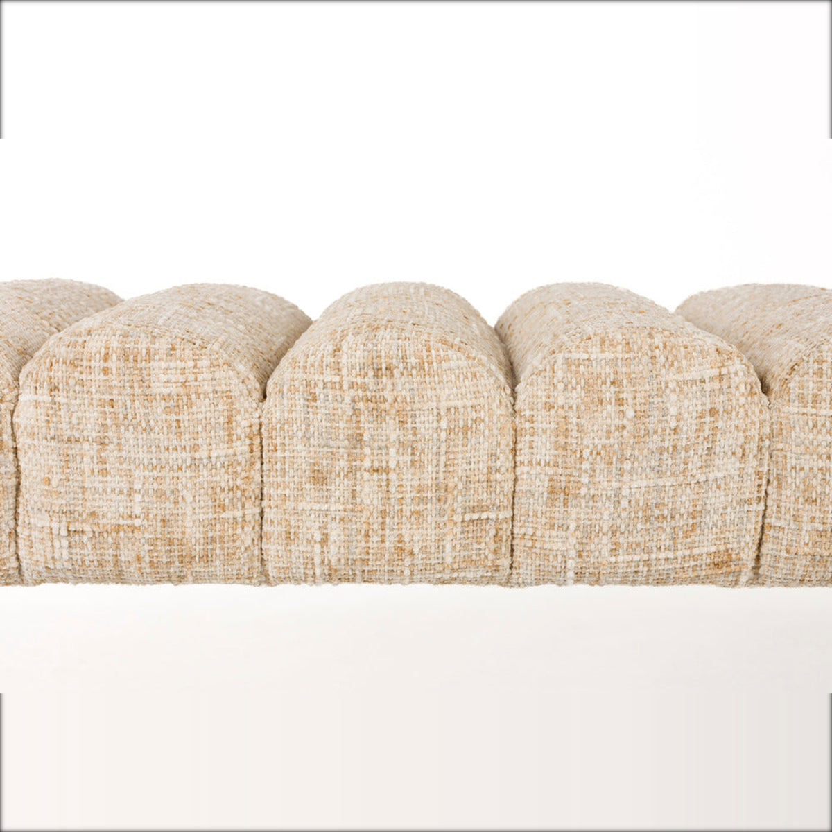 Bench Jethro 160 Beige Domestica – Channel-Tufted Seat Close-up