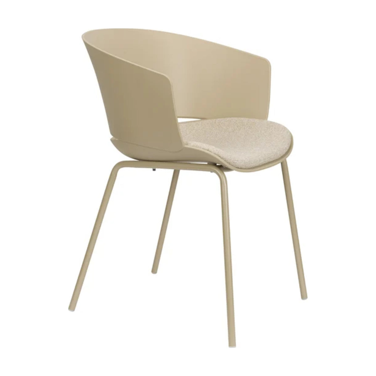 Dining Chair Jessica Beige Domestica – Three Quarter View on White