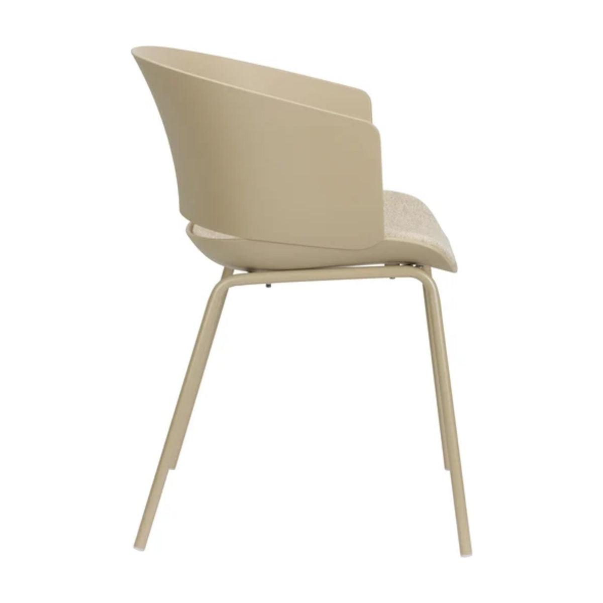 Dining Chair Jessica Beige Domestica – Side View on White