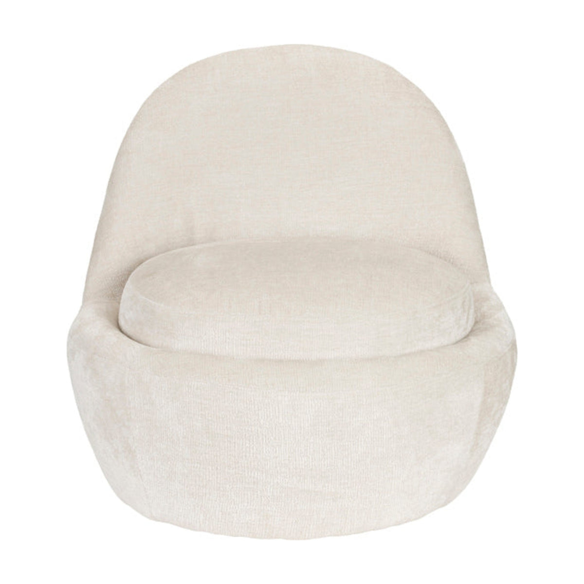 Lounge Chair Nash Off-White Domestica – Front View on White