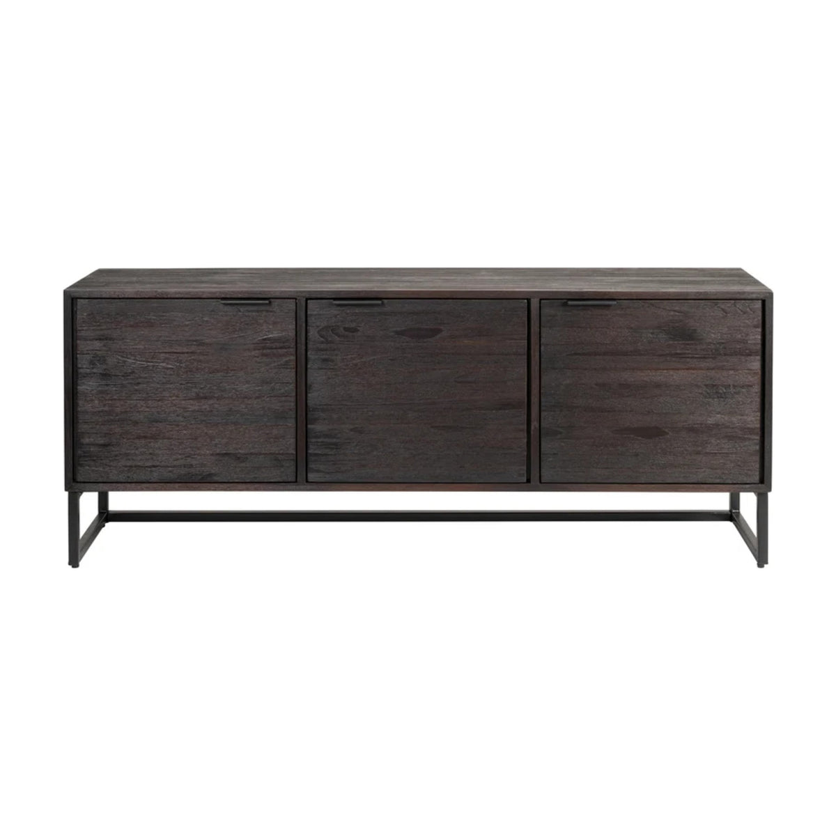 Sideboard Webster 3 Doors Dark Brown Domestica – Front View on White