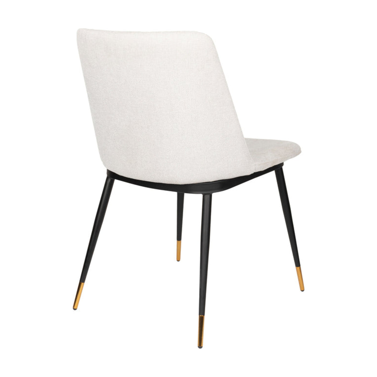 Dining Chair Lionel Beige Domestica – Back Three Quarter View on White