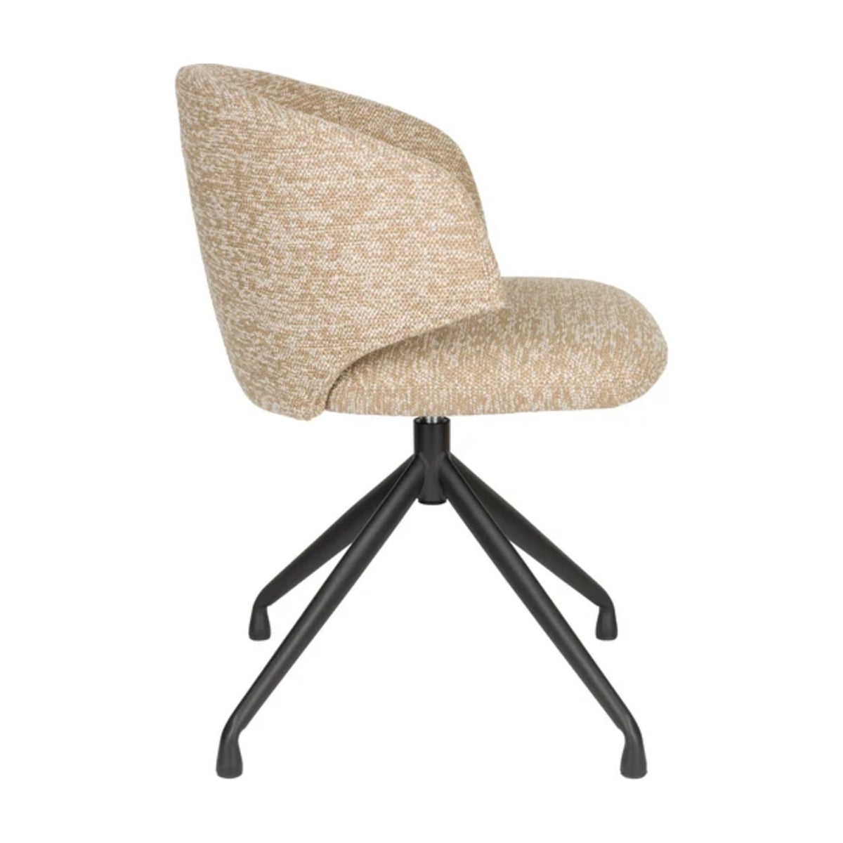 Dining Chair Balado Swivel Brown Domestica – Side View on White