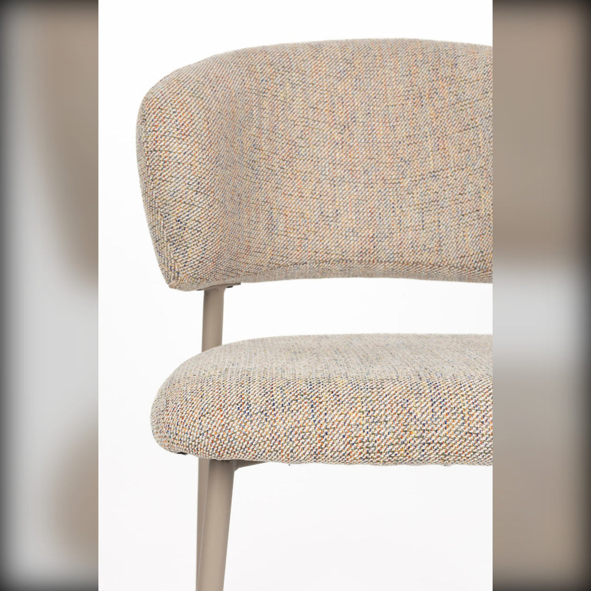 Dining Chair Jasmine Light Multicolour Domestica – Backrest and Seat Close-up