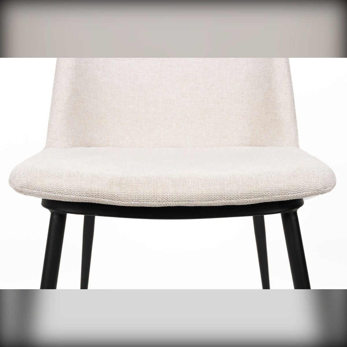 Dining Chair Lionel Beige Domestica – Seat Front Close-up