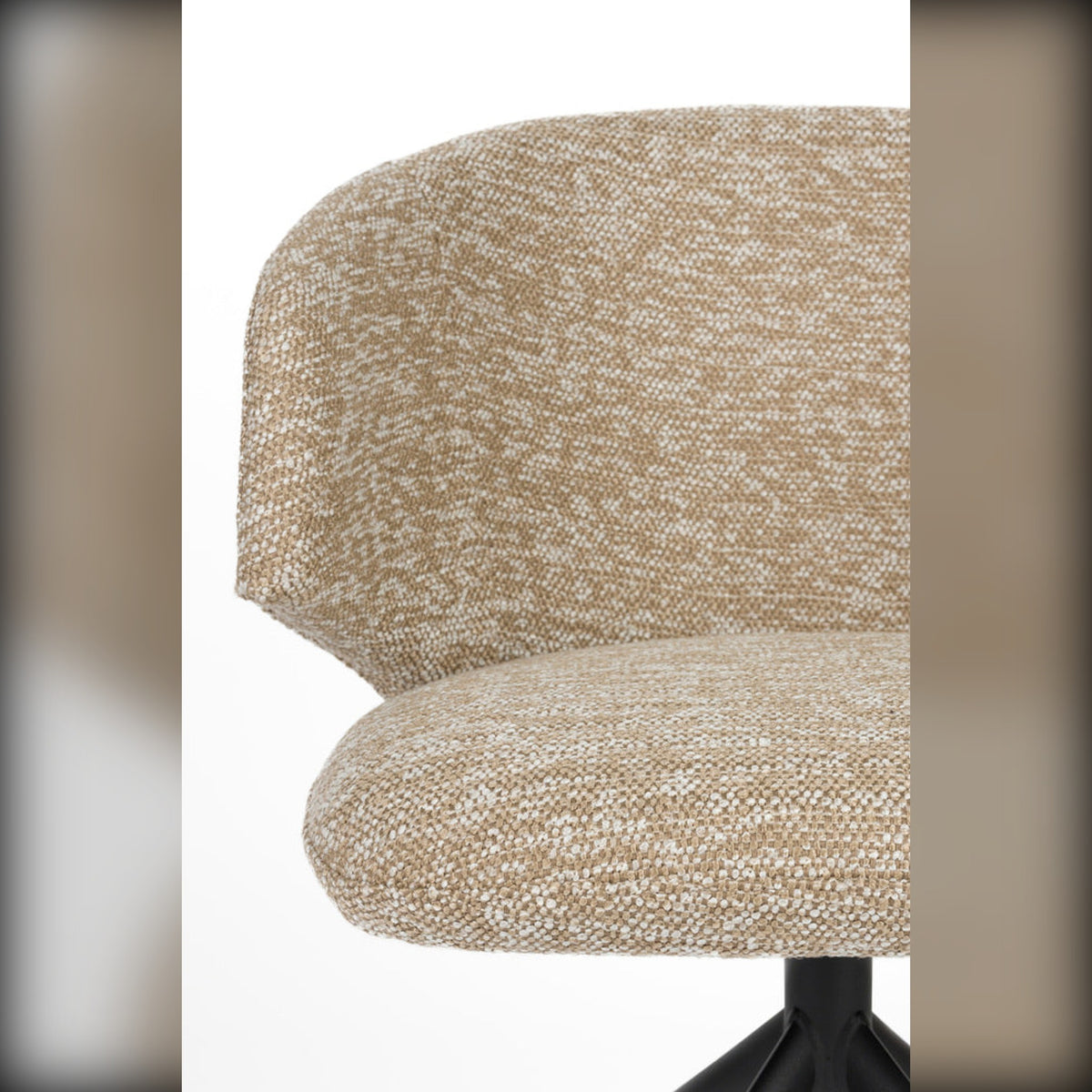 Dining Chair Balado Swivel Brown Domestica – Seat and Backrest Side Close-up