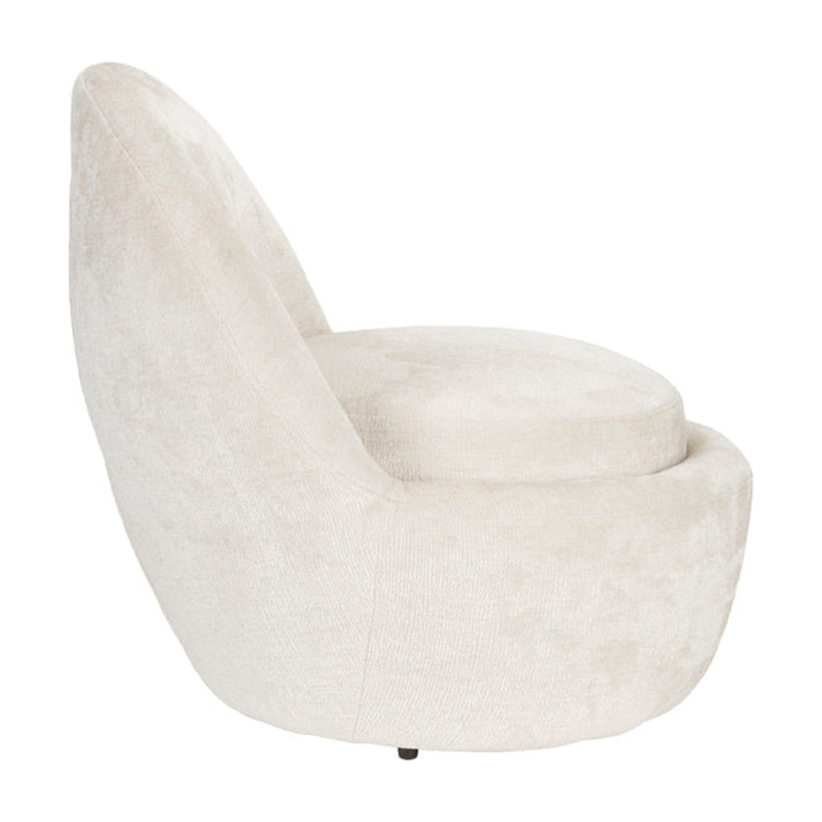 Lounge Chair Nash Off-White Domestica – Side View on White