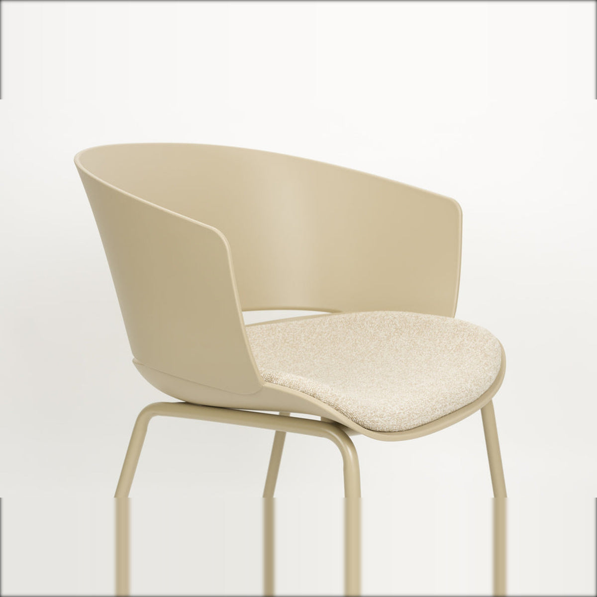 Dining Chair Jessica Beige Domestica – Shell and Seat Cushion Close-up