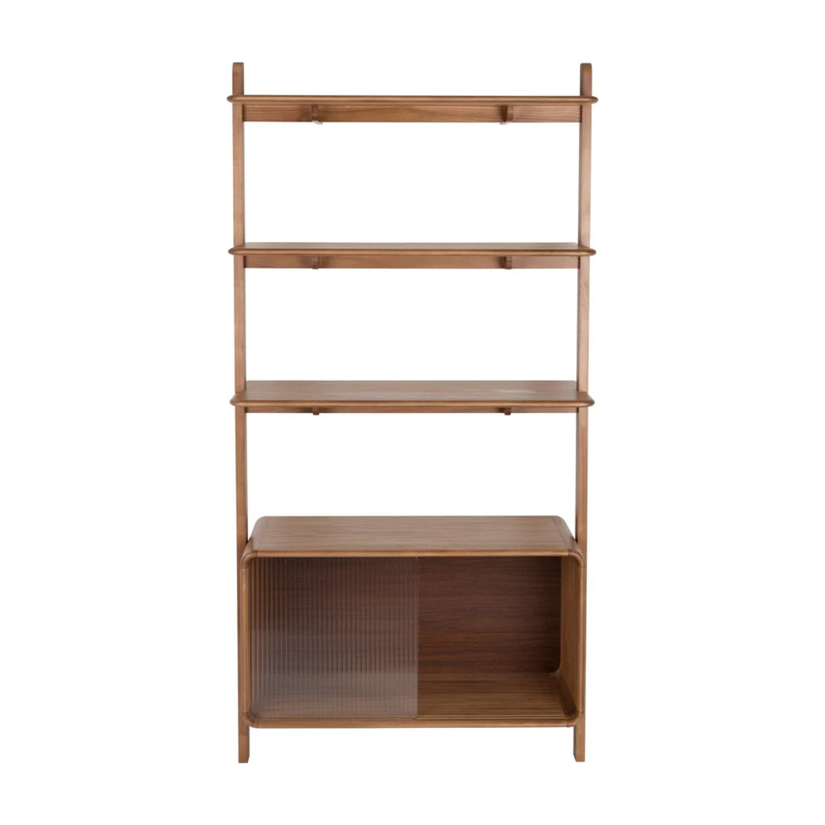 Shelf Rise Walnut Domestica – Front View on White