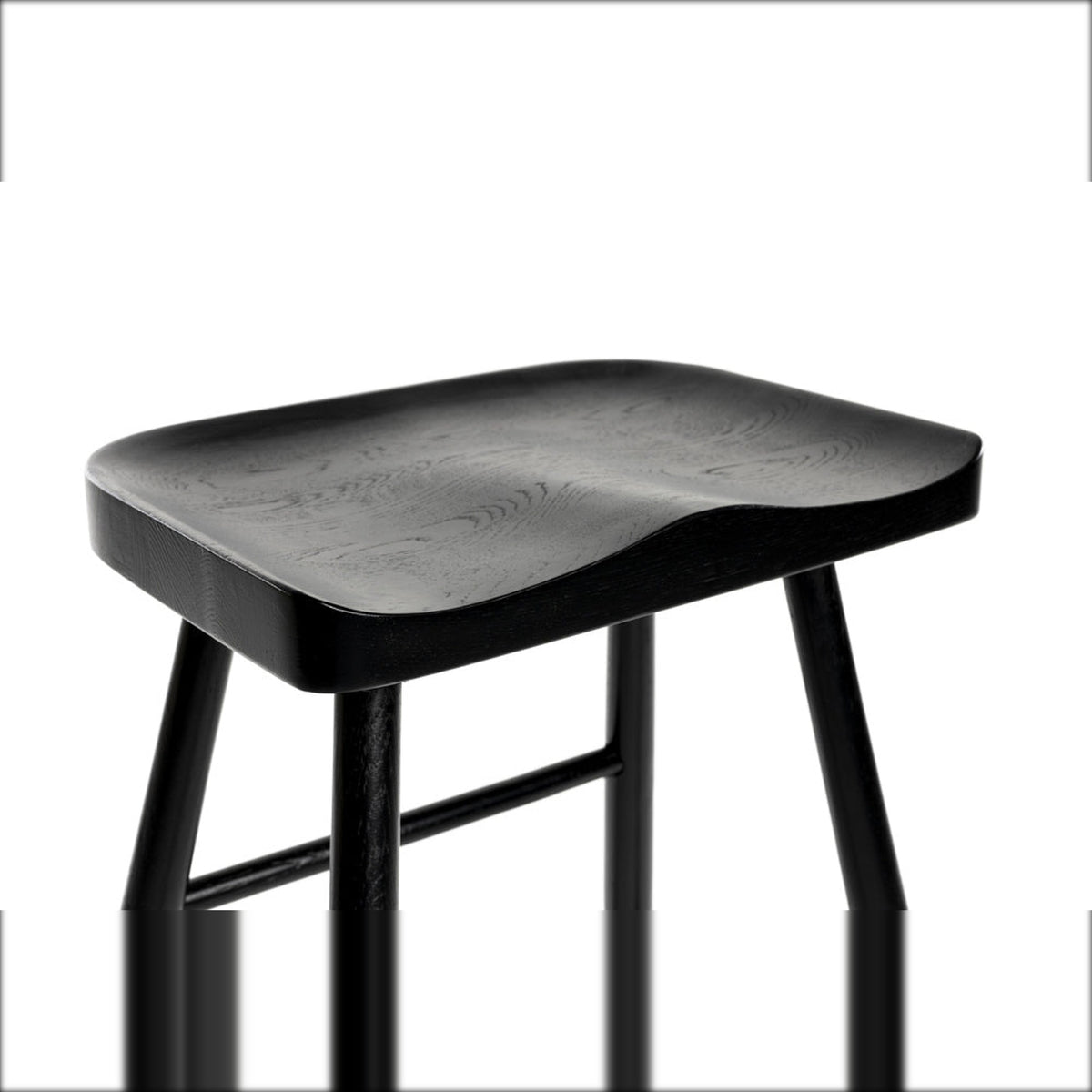 Counter Stool Vander Black Domestica – Saddle Seat Close-up