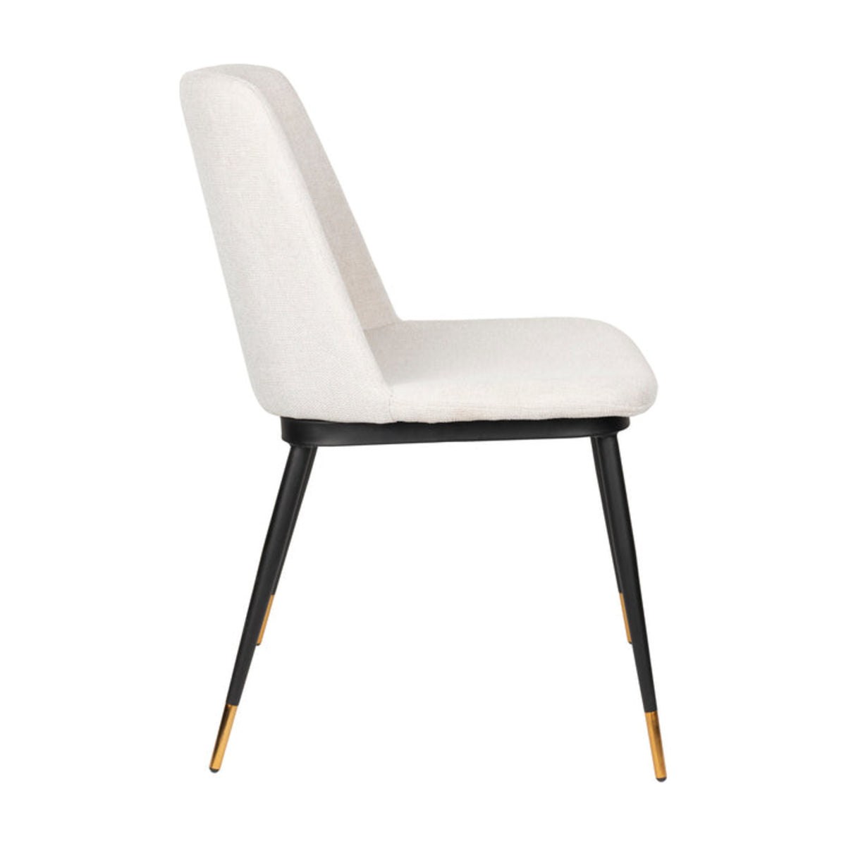 Dining Chair Lionel Beige Domestica – Side View on White