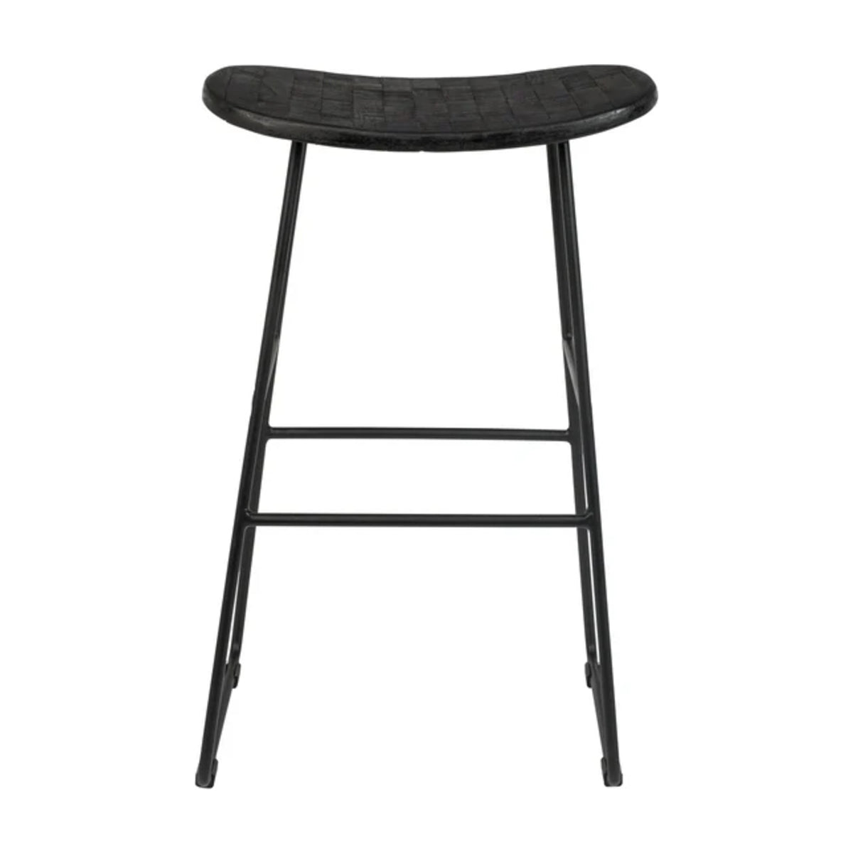 Counter Stool Tangle Black Domestica – Front View on White