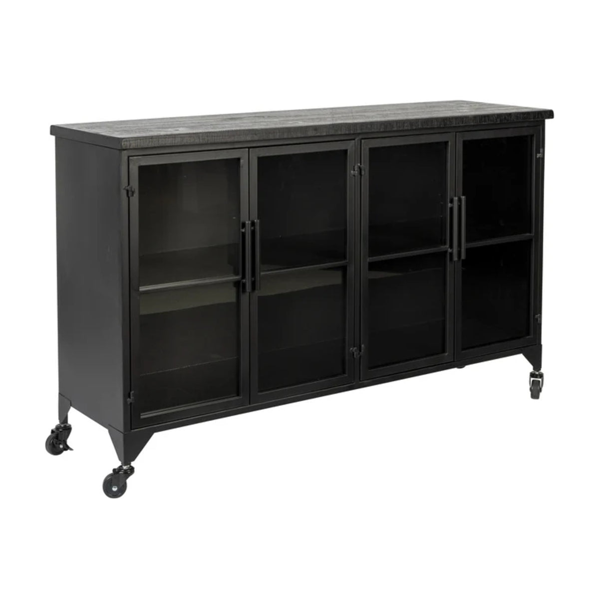 Cabinet Ferre Low Domestica – Three Quarter View on White